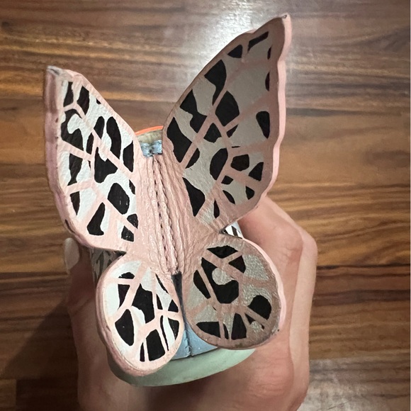 Sophia Webster Mini Chiara Mary Jane Butterfly Flats Leopard Glitter Kids 9 25 - Picture 9 of 15